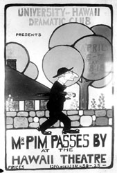Another poster advertising Mr. Pim Passes By